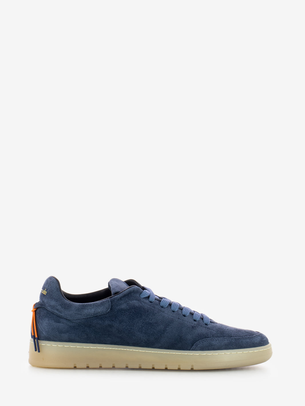 Sneakers vintage in camoscio blu denim