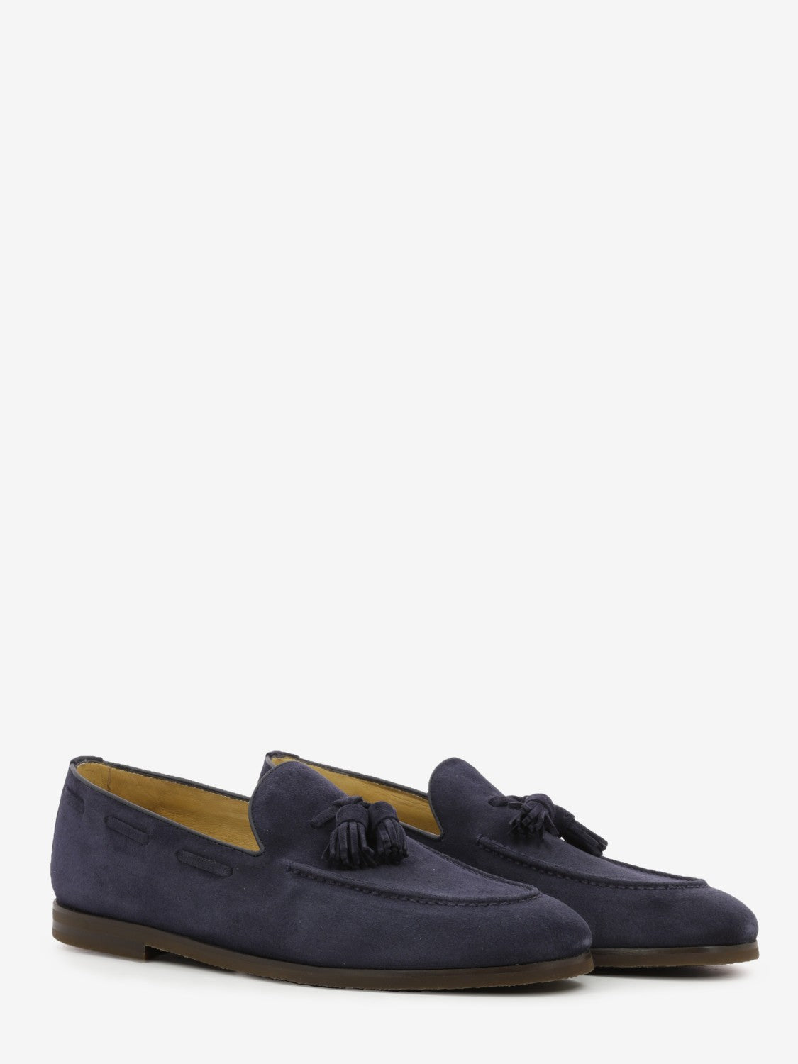 Night blue suede loafers