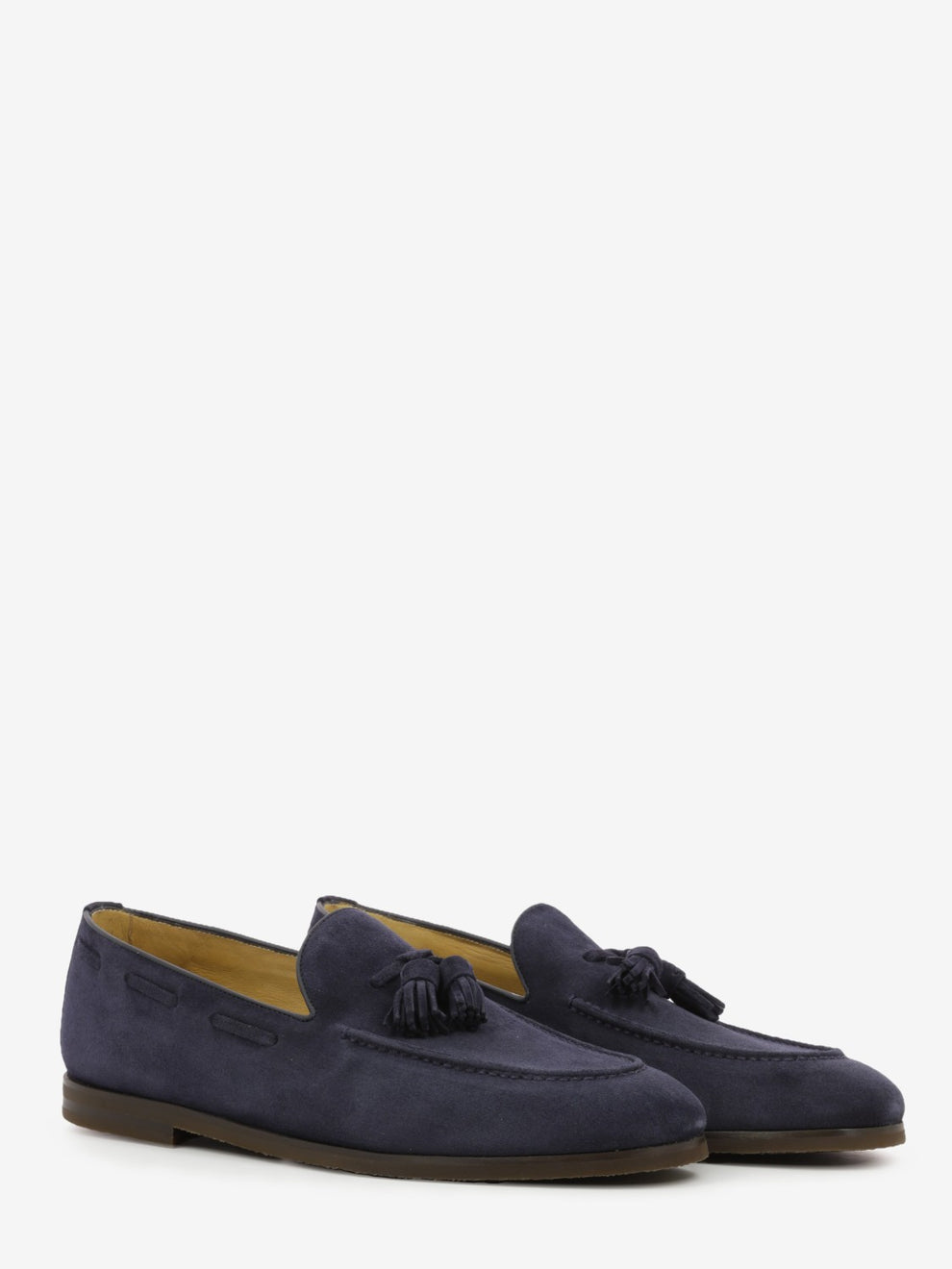 Night blue suede loafers