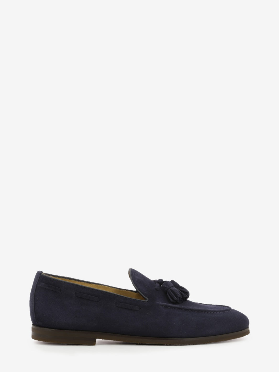 Night blue suede loafers