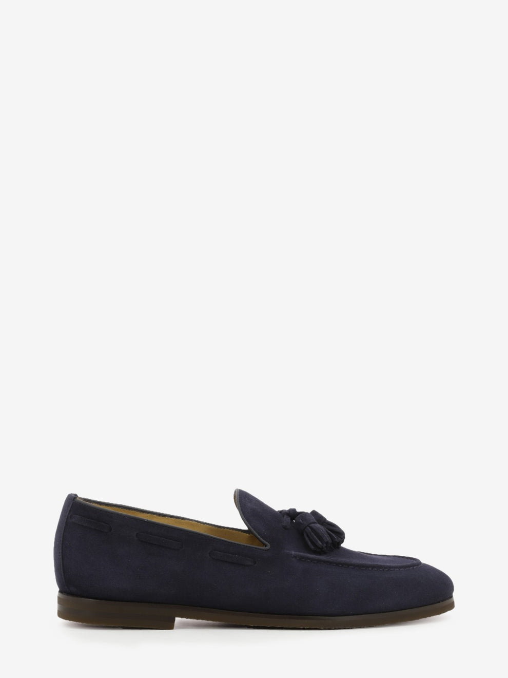Night blue suede loafers