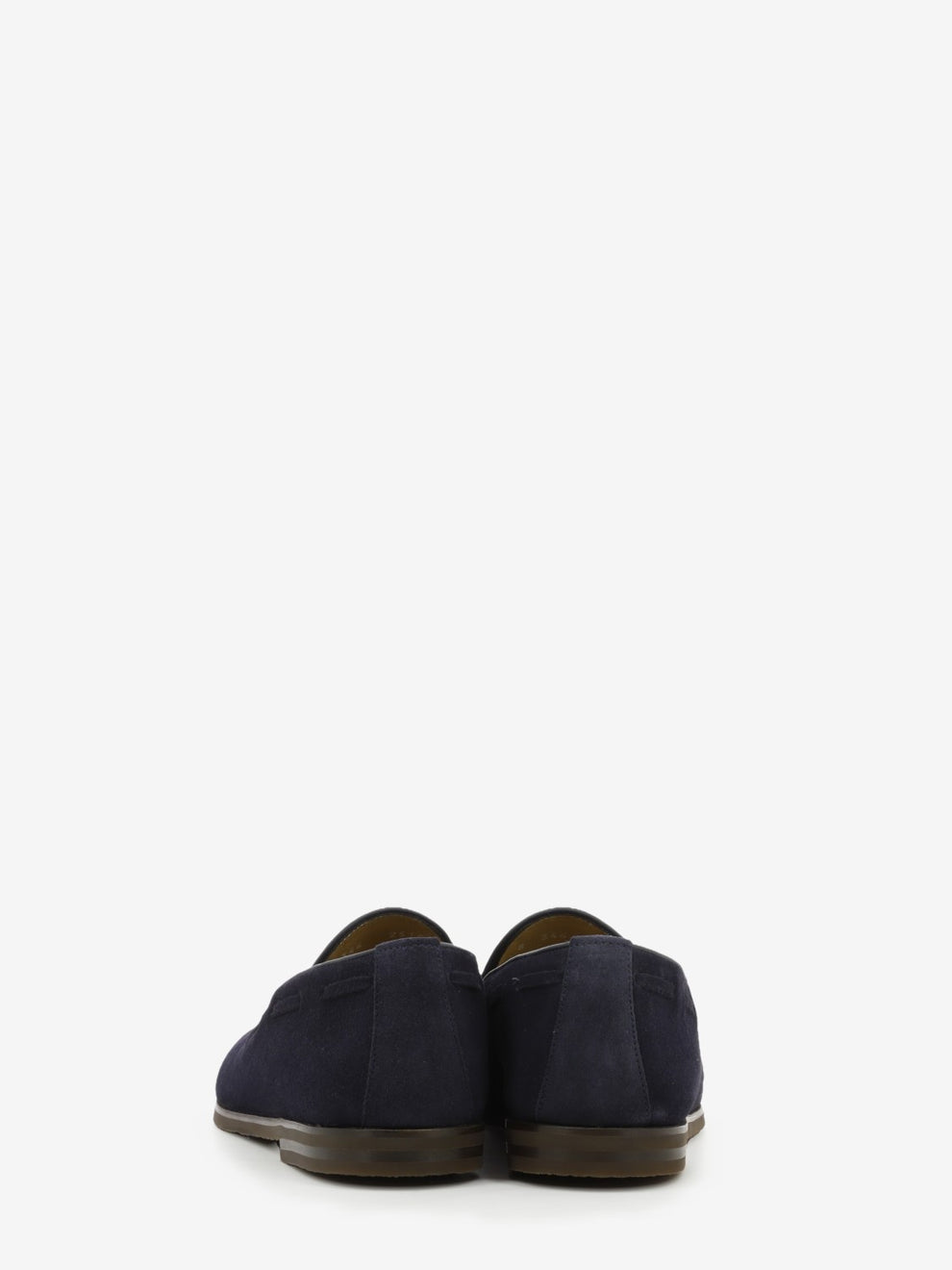 Night blue suede loafers