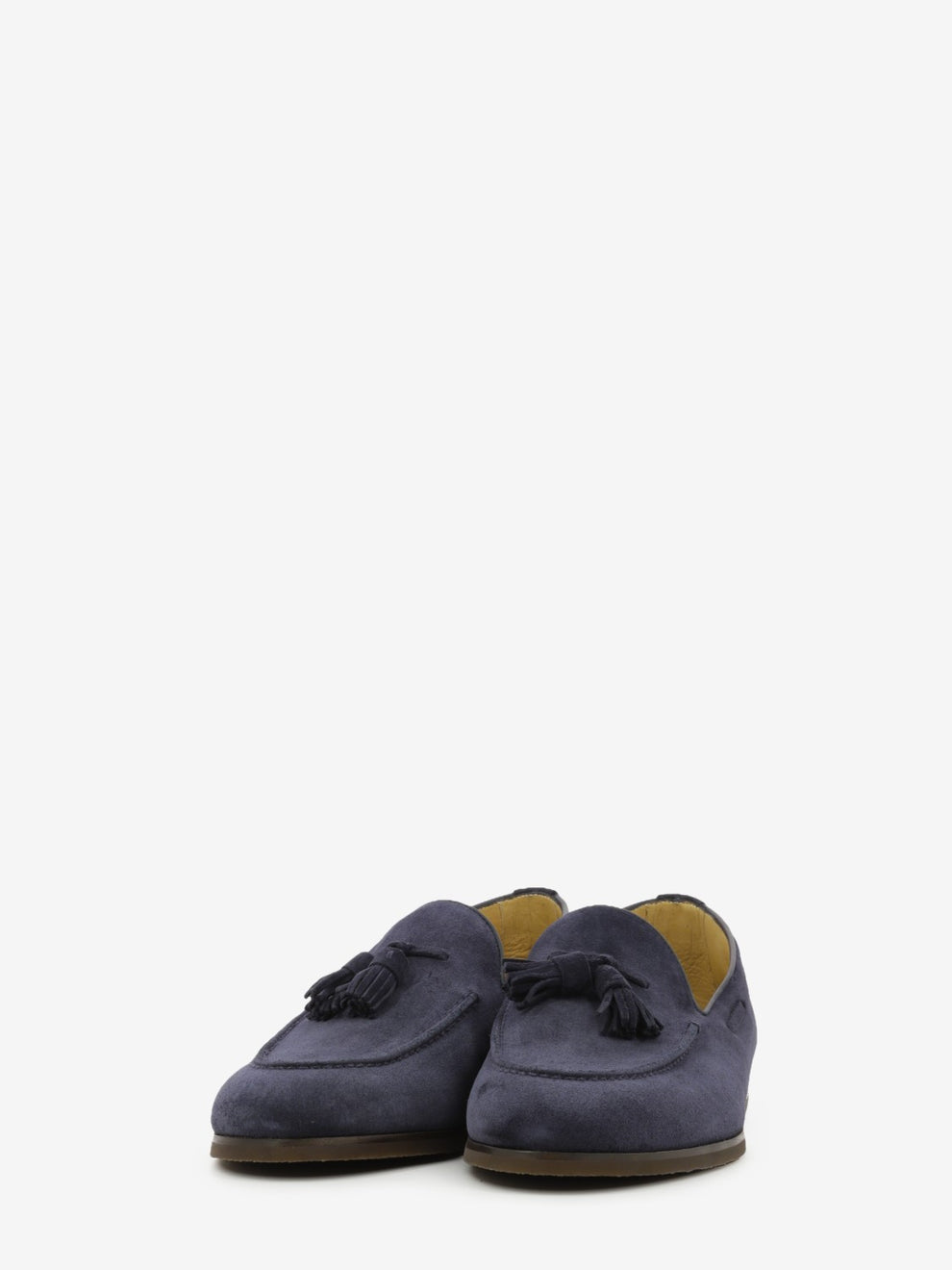 Night blue suede loafers