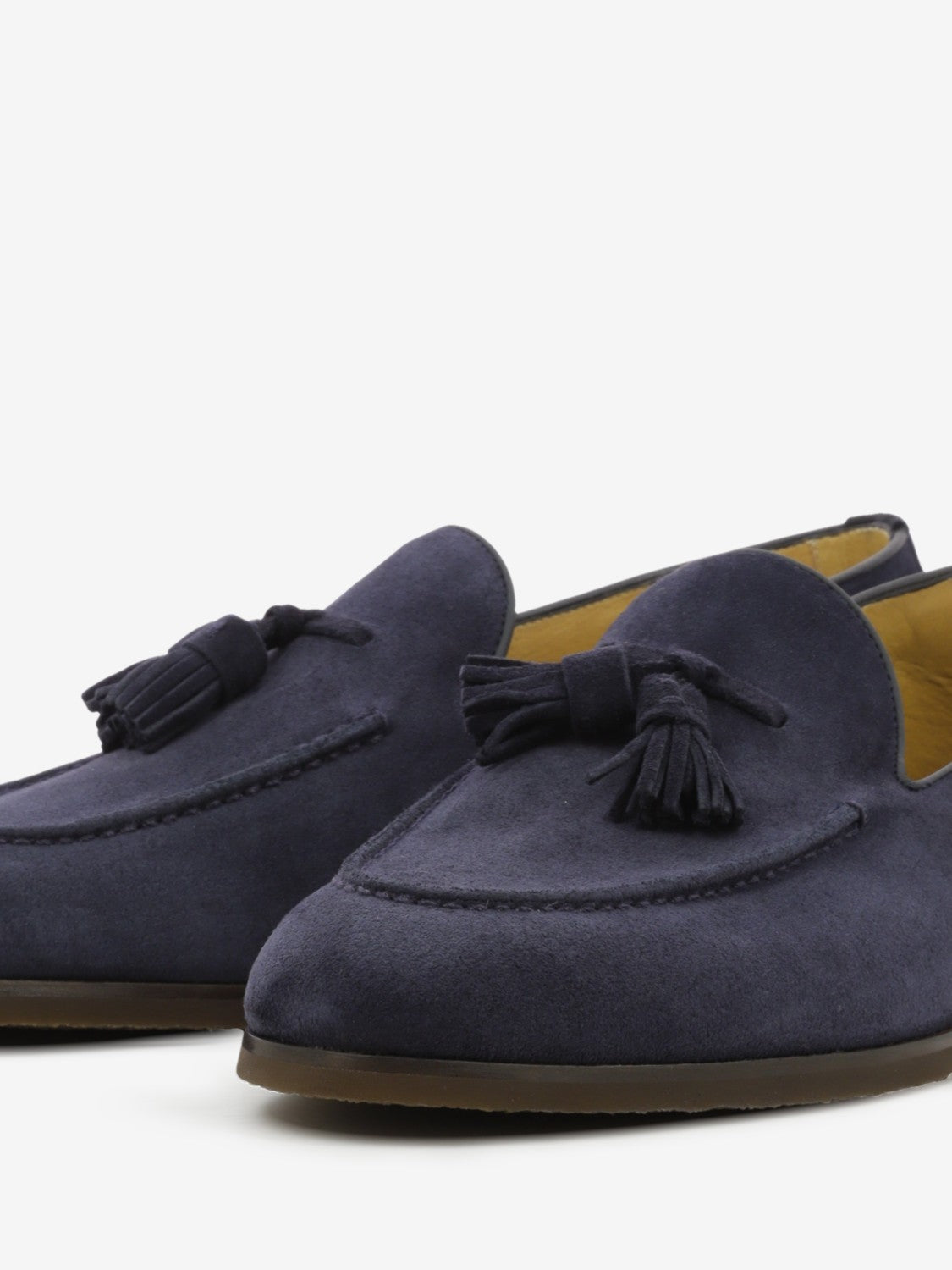 Night blue suede loafers