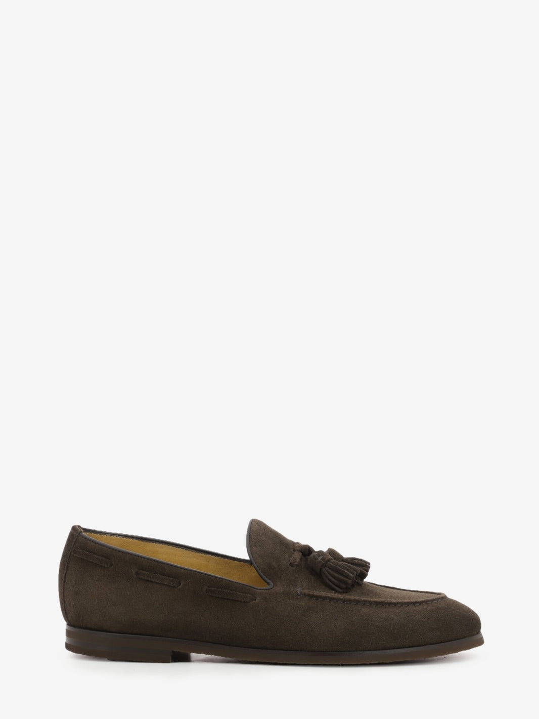 Dark brown suede moccasins
