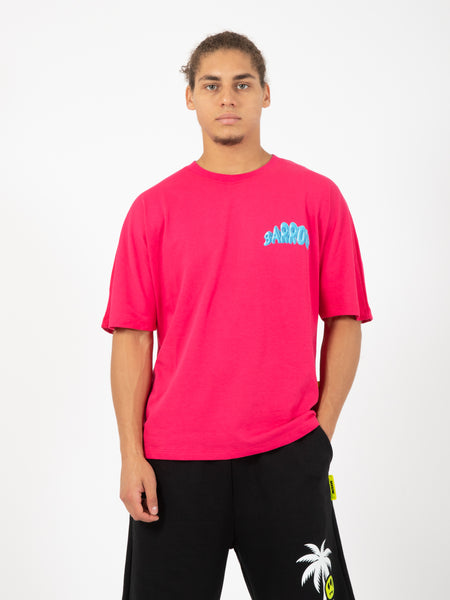 T-shirt in jersey fragola fucsia