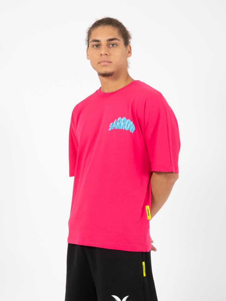 BARROW - T-shirt in jersey fragola fucsia