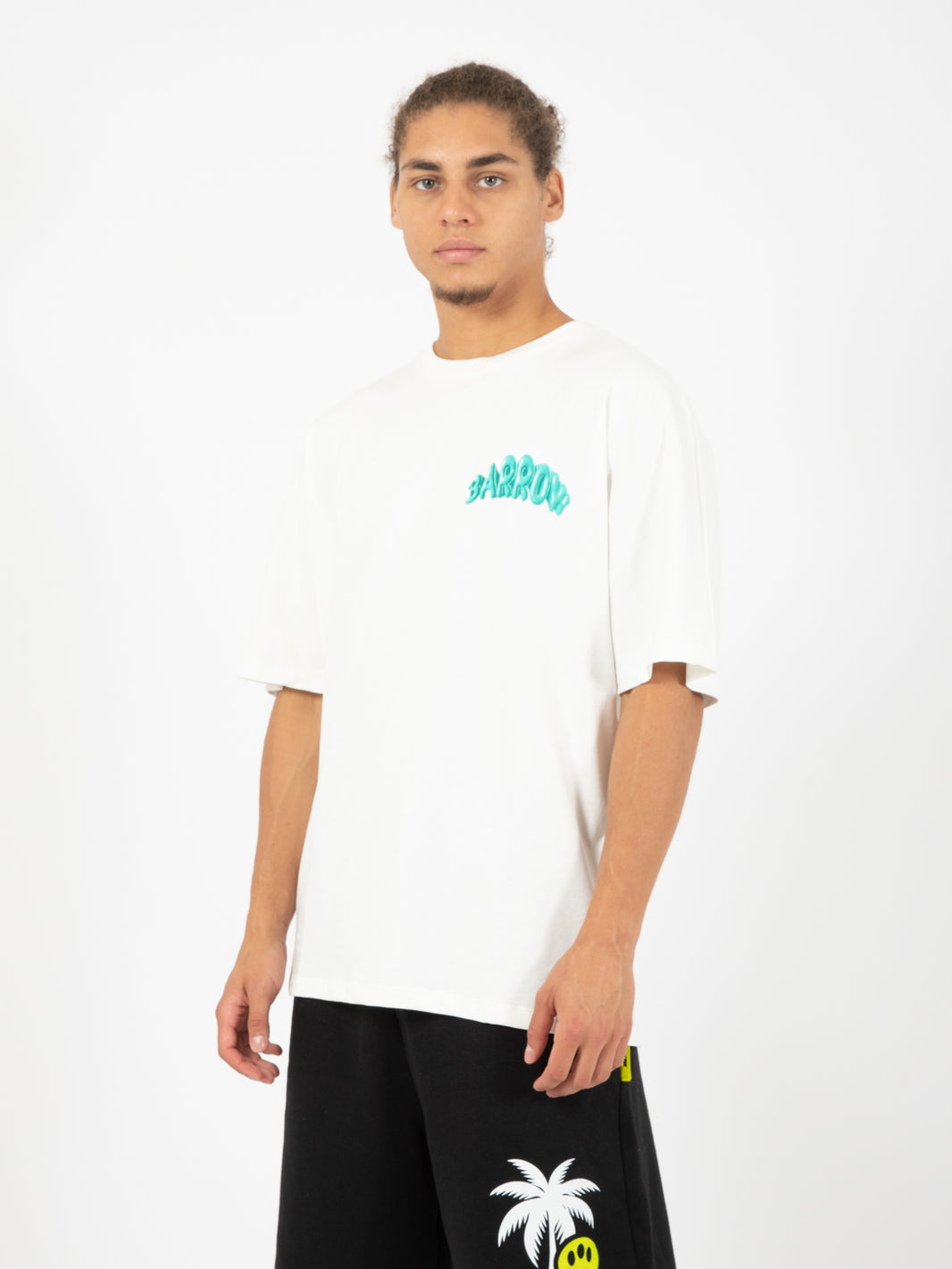 T-shirt in jersey fragola off white