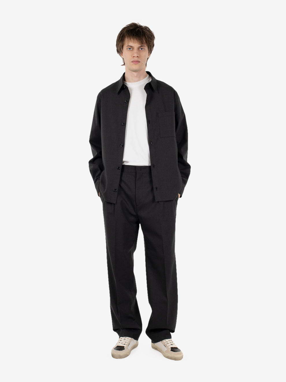 SHIRT JACKET BLAKE DARK GREY MELANGE BA-BLAKE05-WBS_GRIMEL