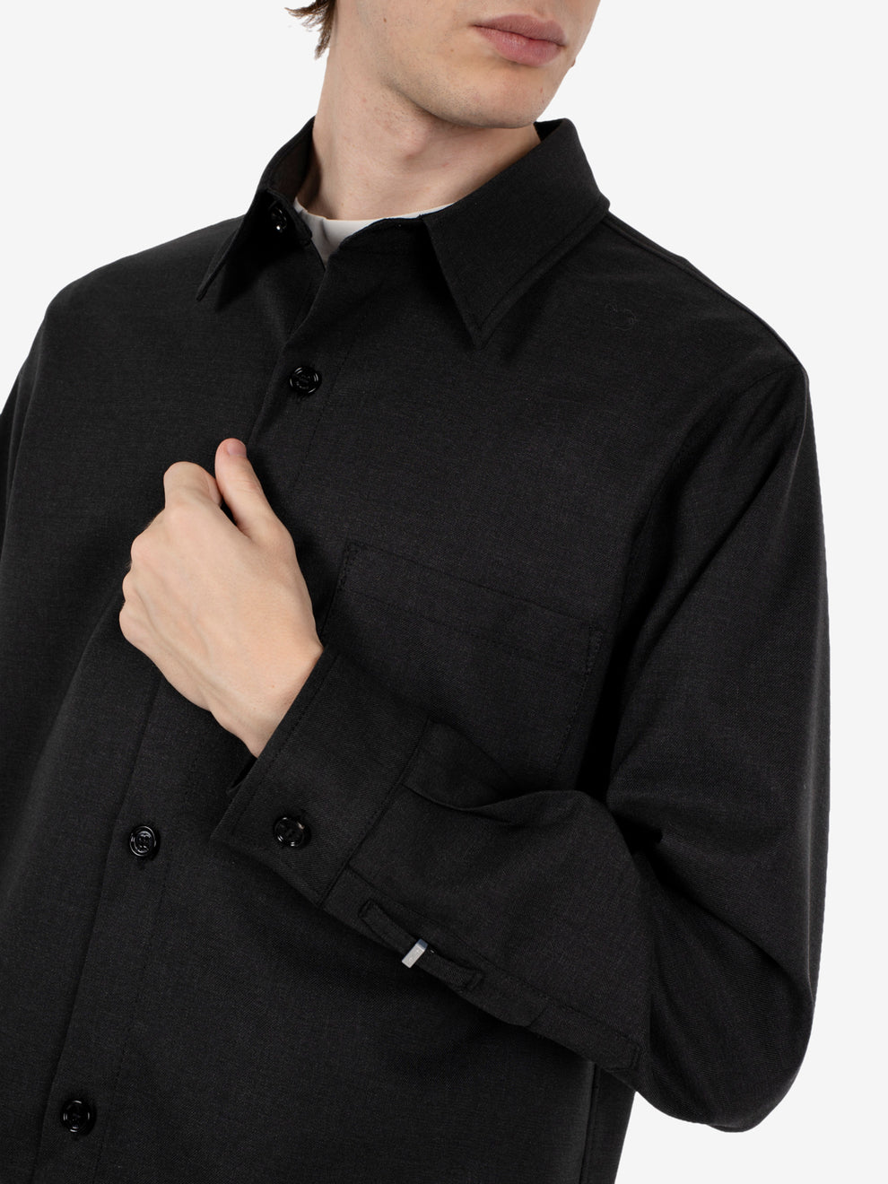 SHIRT JACKET BLAKE DARK GREY MELANGE BA-BLAKE05-WBS_GRIMEL
