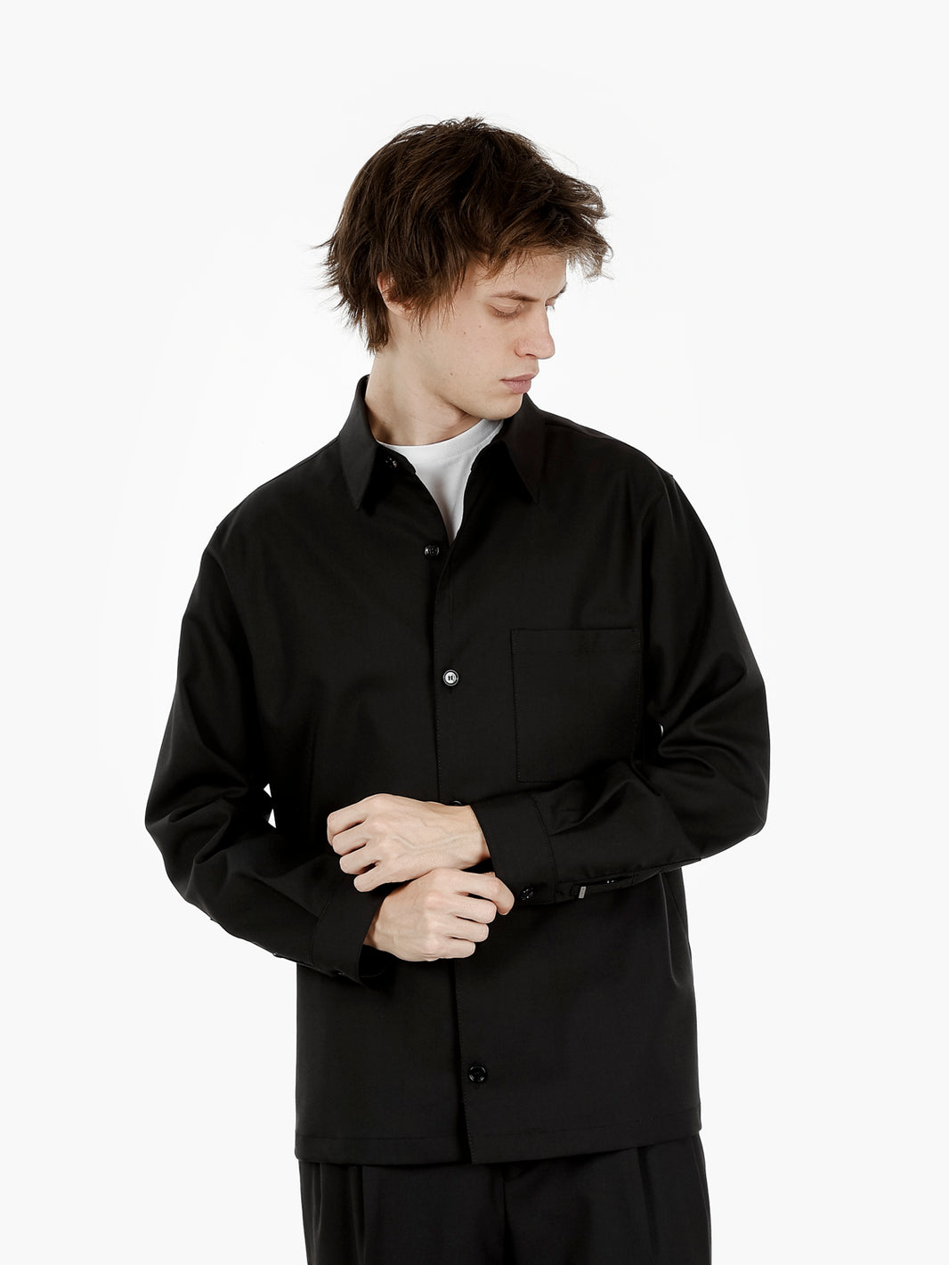 Blake black shirt jacket