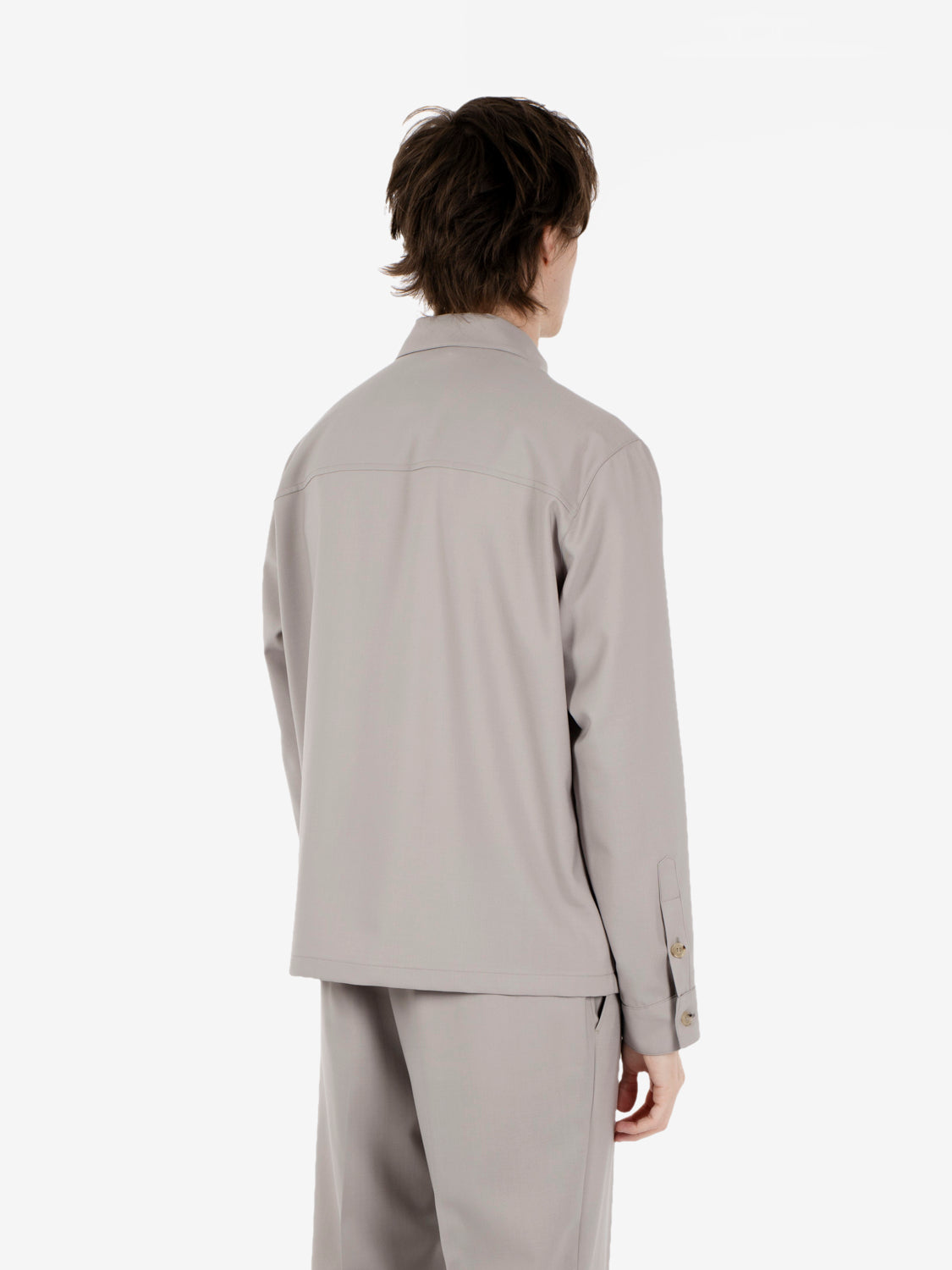 Giacca camicia con zip mastice