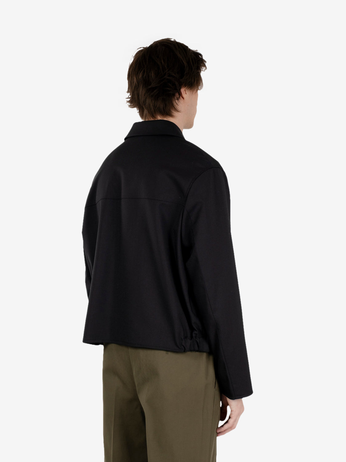 Black zip-up overshirt