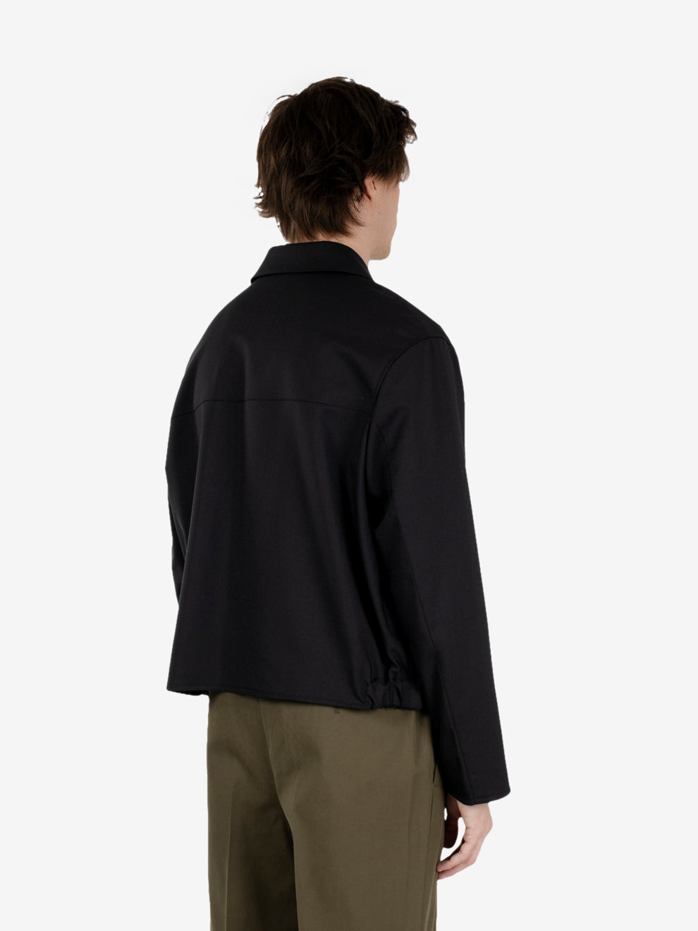 Black zip-up overshirt