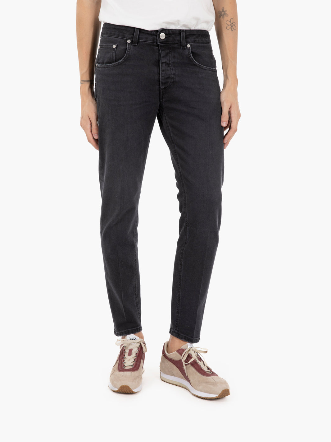 Jeans Davis Shorter elasticizzato nero