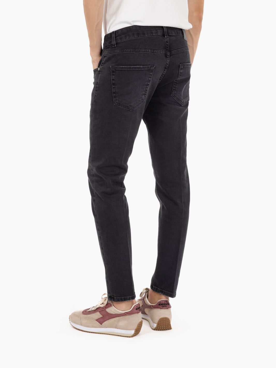 Jeans Davis Shorter elasticizzato nero