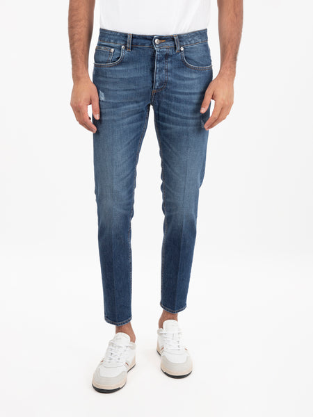 Jeans skinny Davis Shorter blu medio