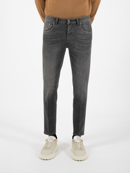 Jeans straight Davis Shorter grigio medio