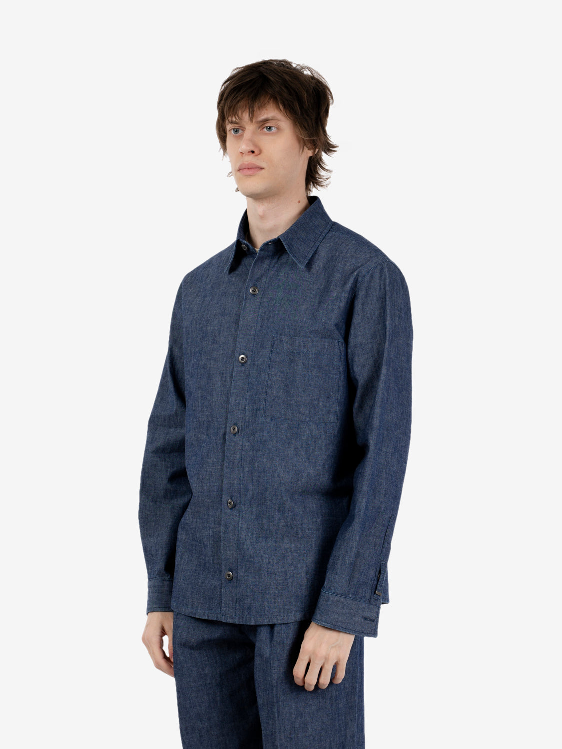 Blue denim overshirt