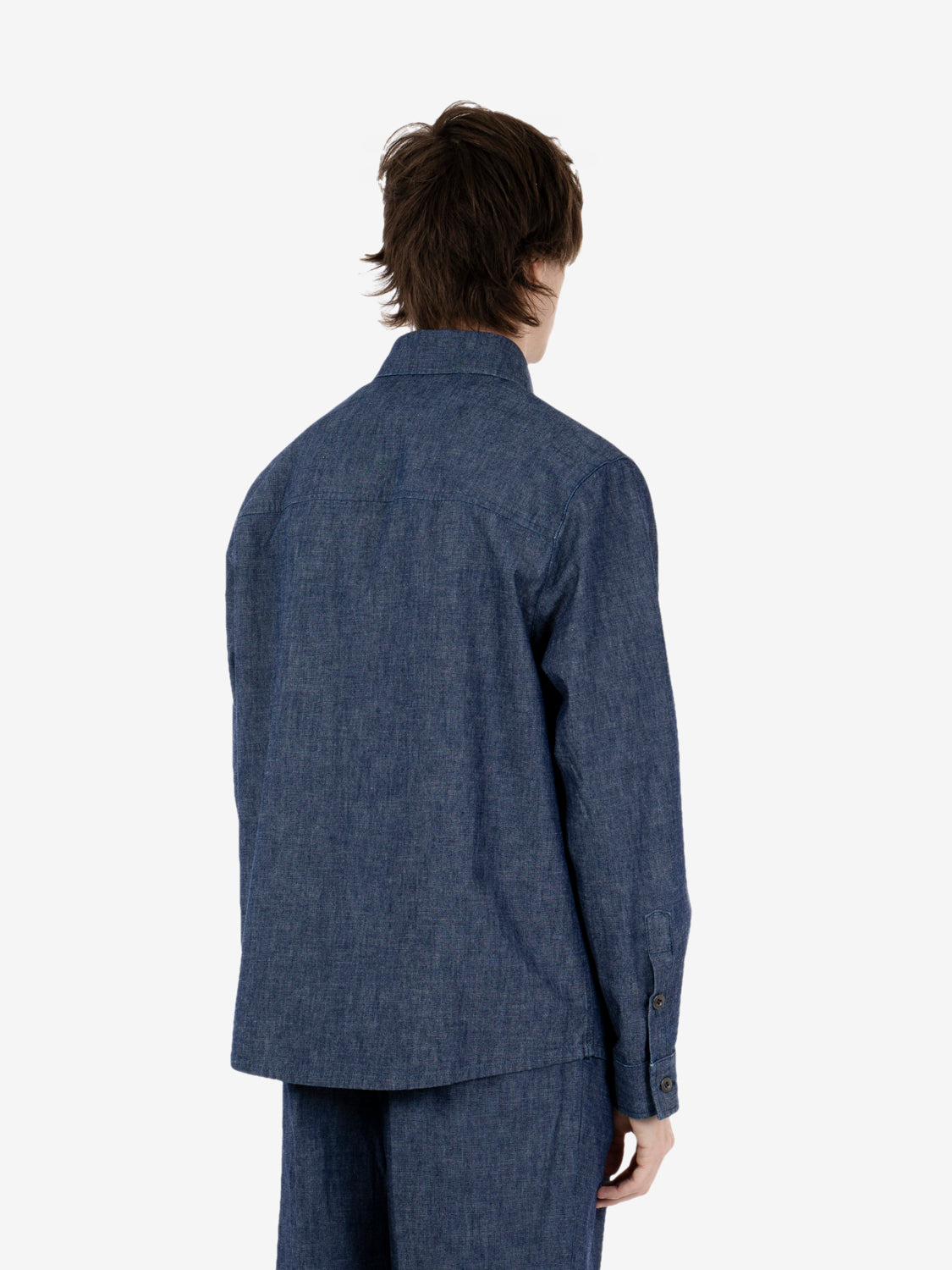 Blue denim overshirt