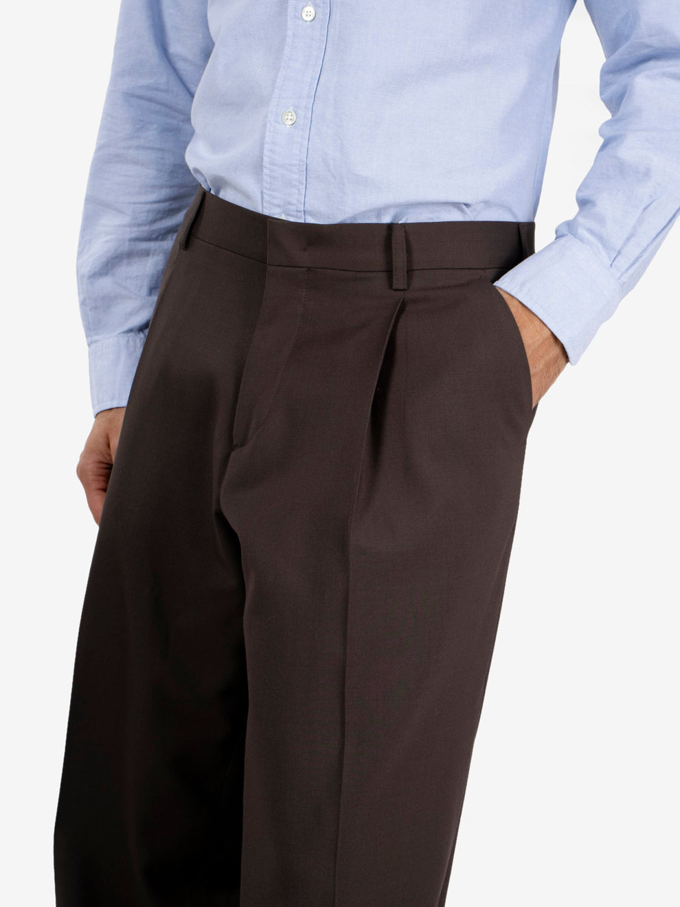 Pantalone ampio marrone
