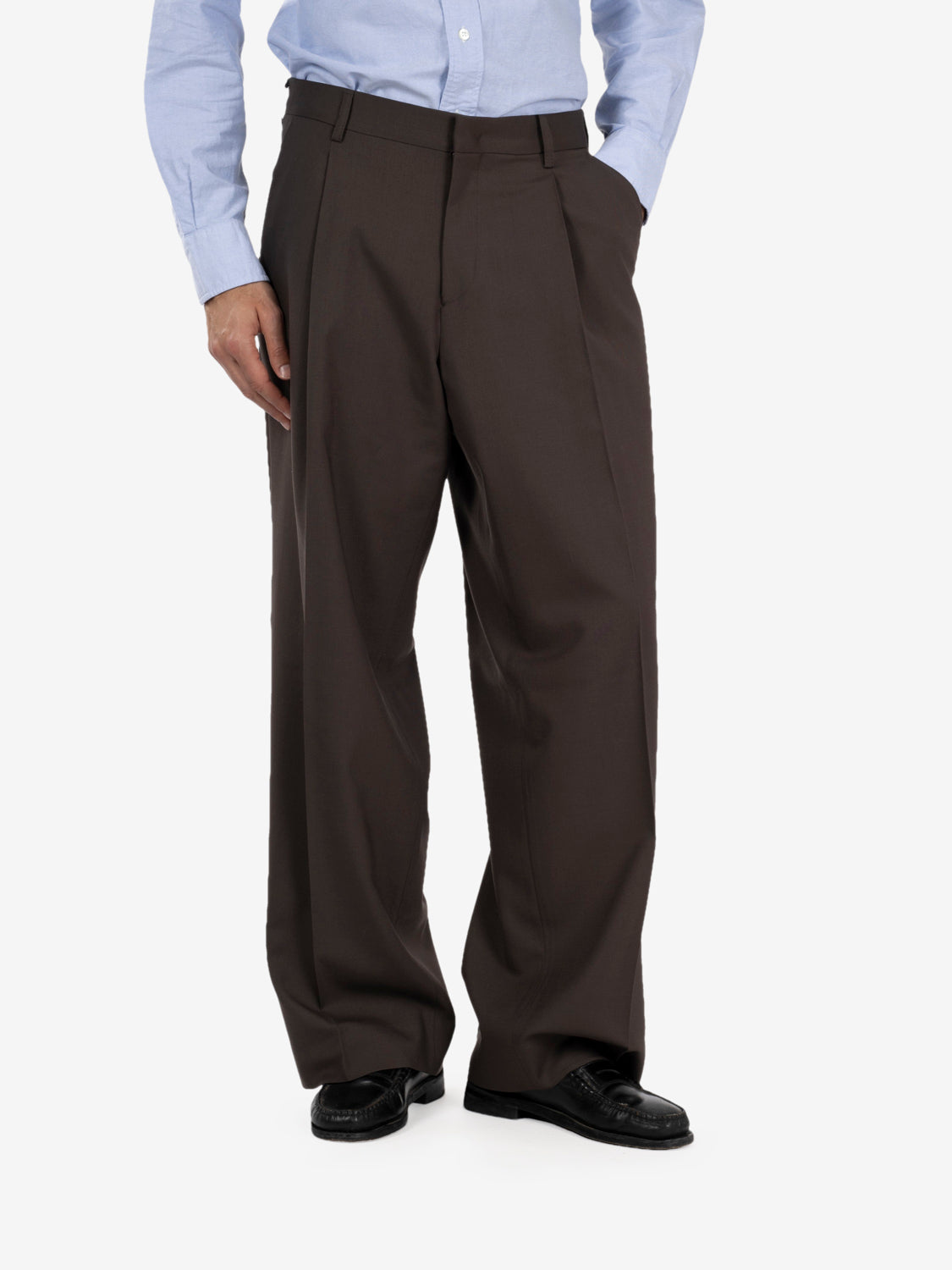 Pantalone ampio marrone