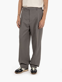 Mud wool blend trousers