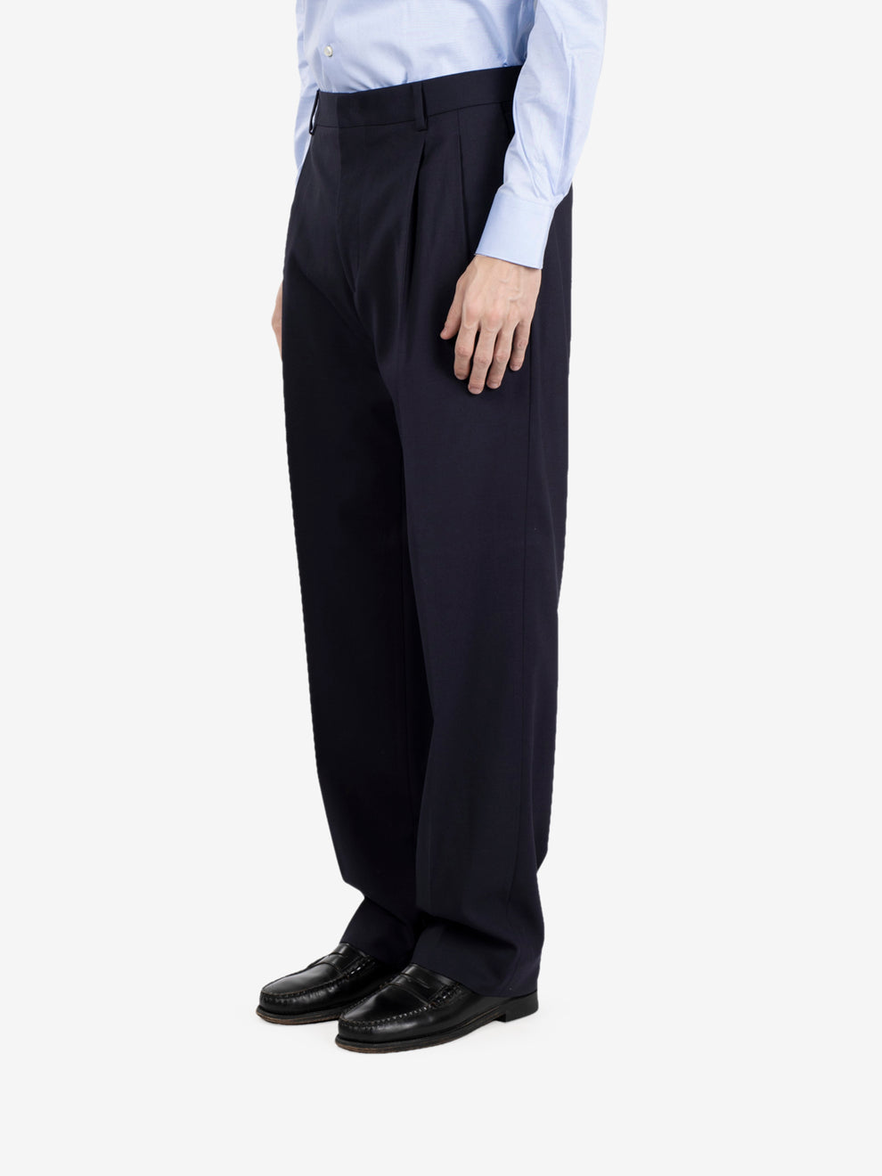 Matte blue trousers