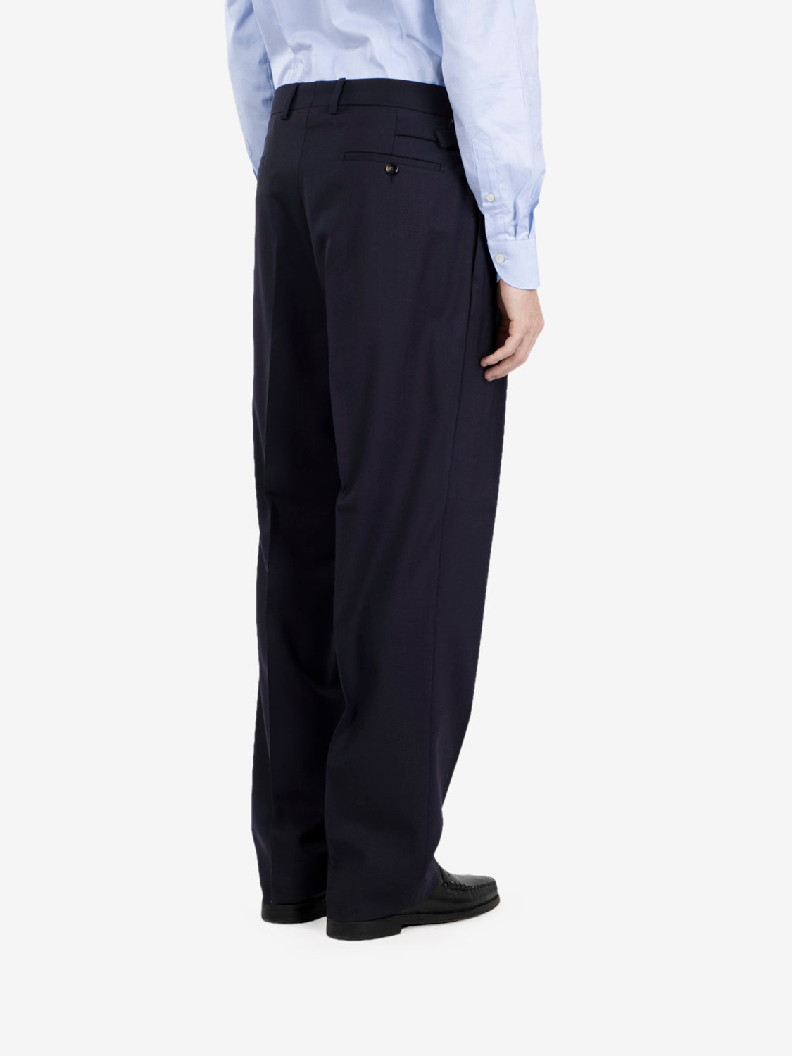 Matte blue trousers