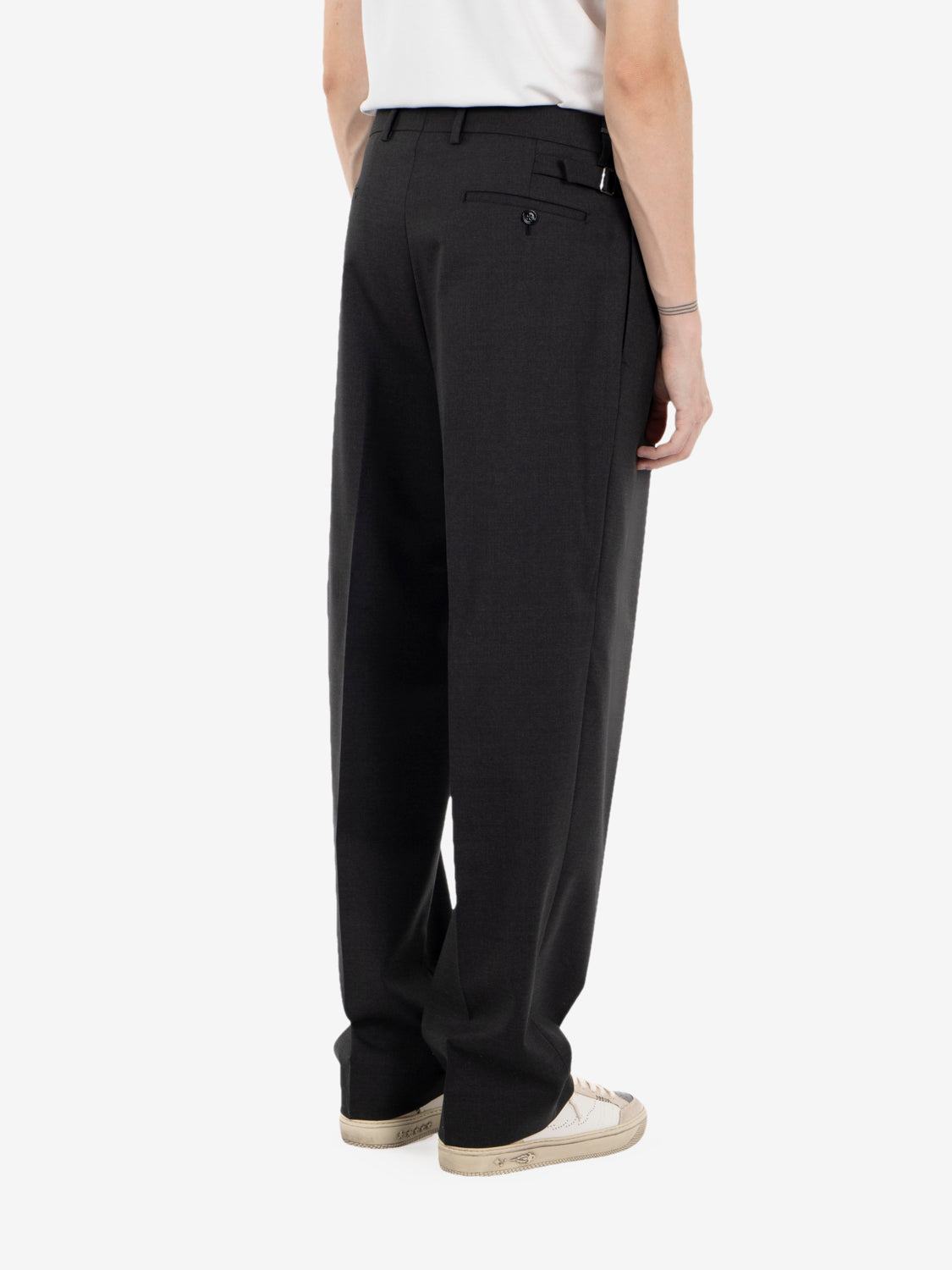 Pantaloni Mat grigio scuro melange