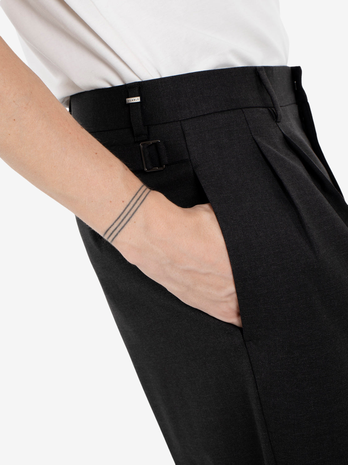 Pantaloni Mat grigio scuro melange