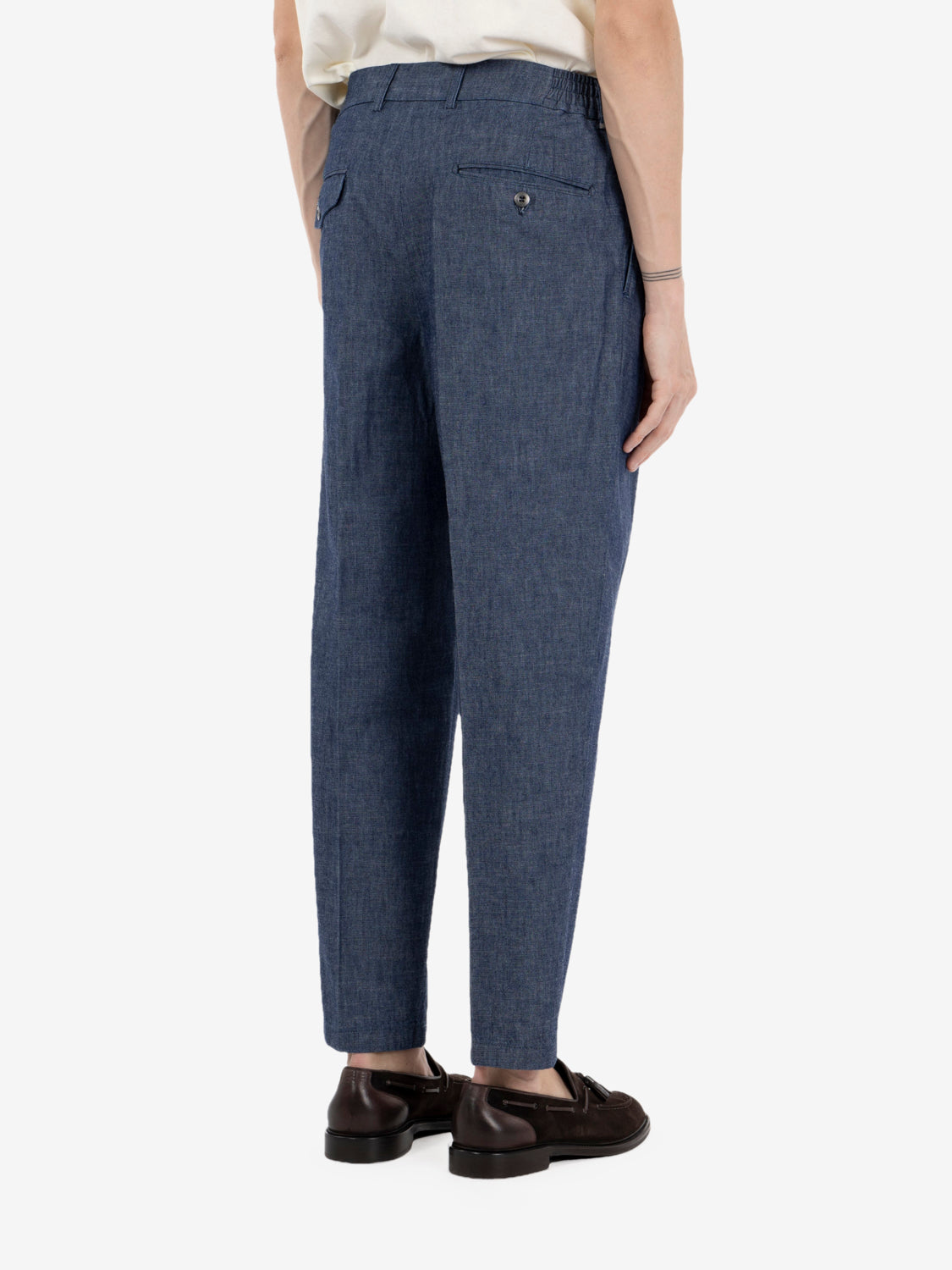 Pantaloni Sammy denim doppia pince blu