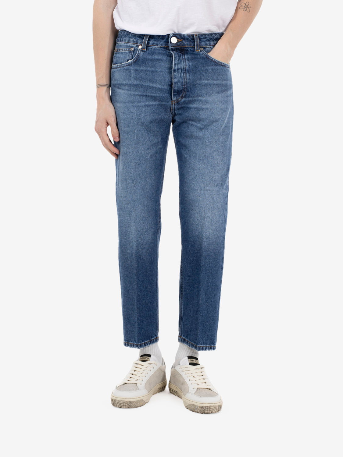 Ronny shorter denim blu