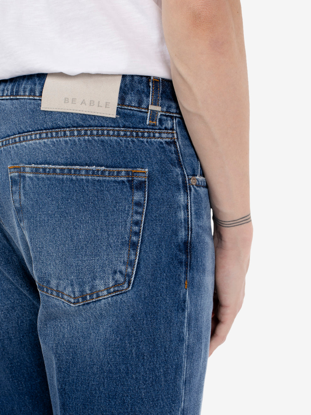 Ronny shorter denim blu