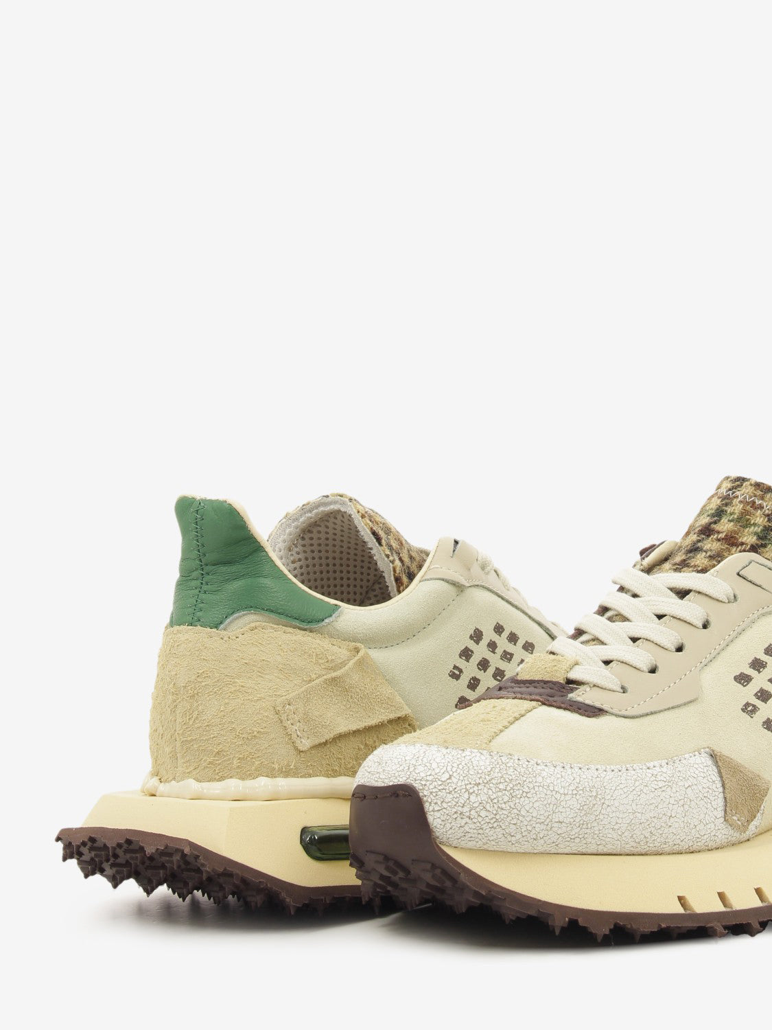 Sneakers Race 01 beige / green