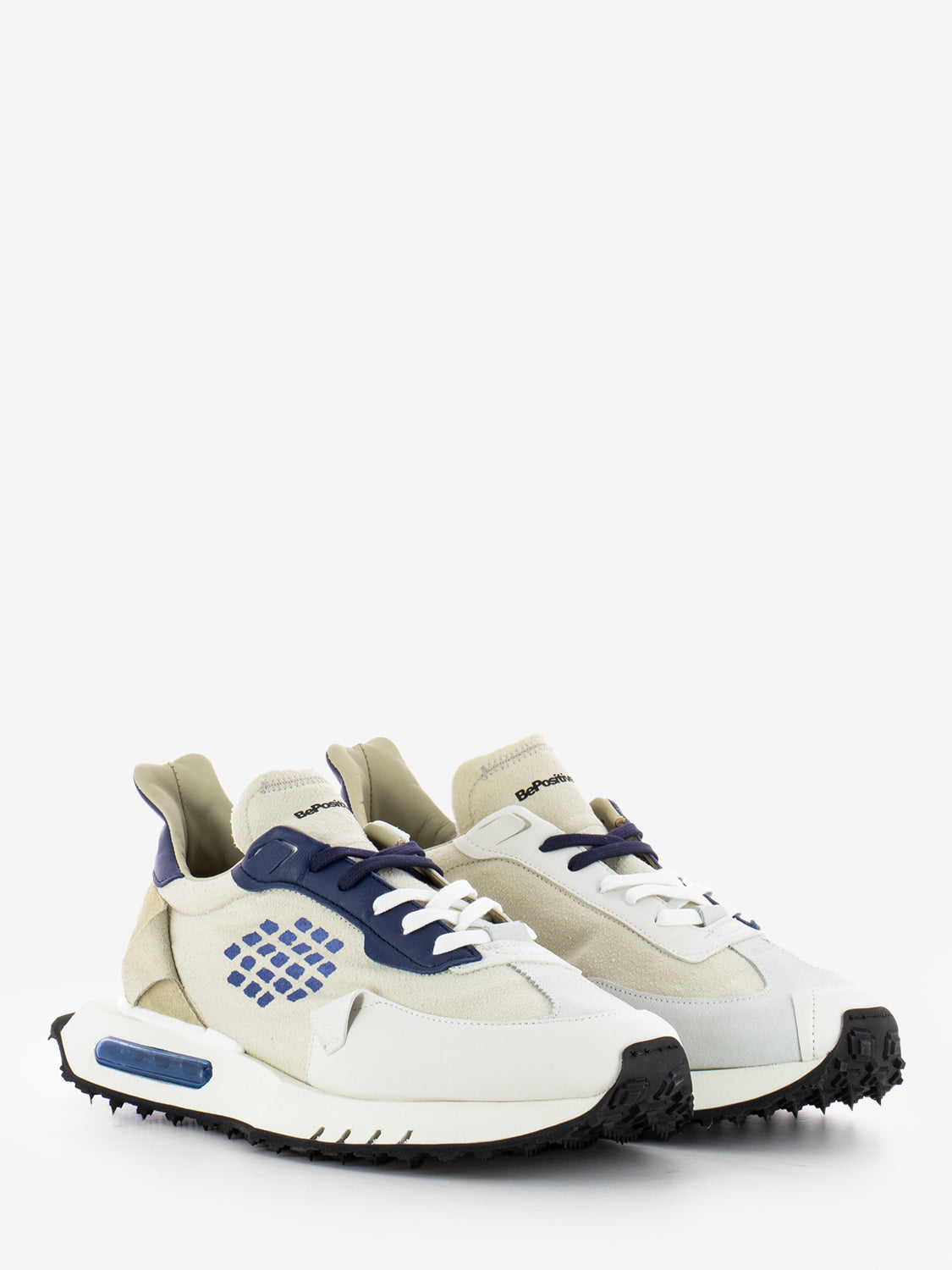 スニーカー Bepositive F4WORACE01/BLA Sneakers Space Race - Laser Cut Be Positive - Sneakers running Space Race stone / navy | STIMM