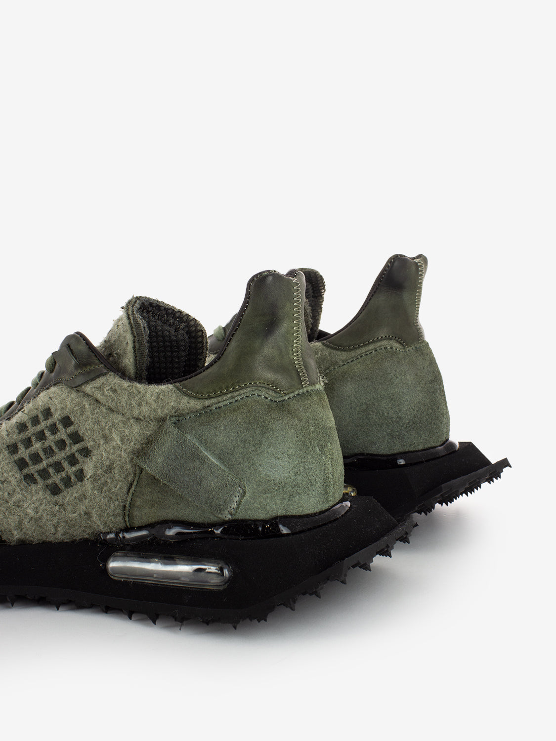 Space Race military green sneakers