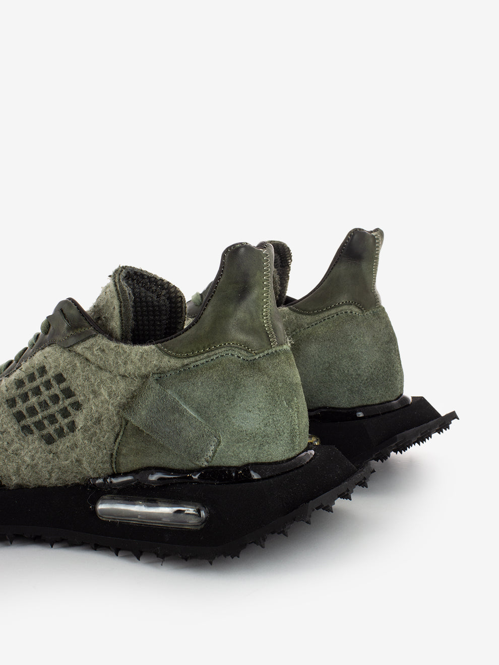 Space Race military green sneakers