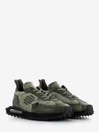 Space Race military green sneakers