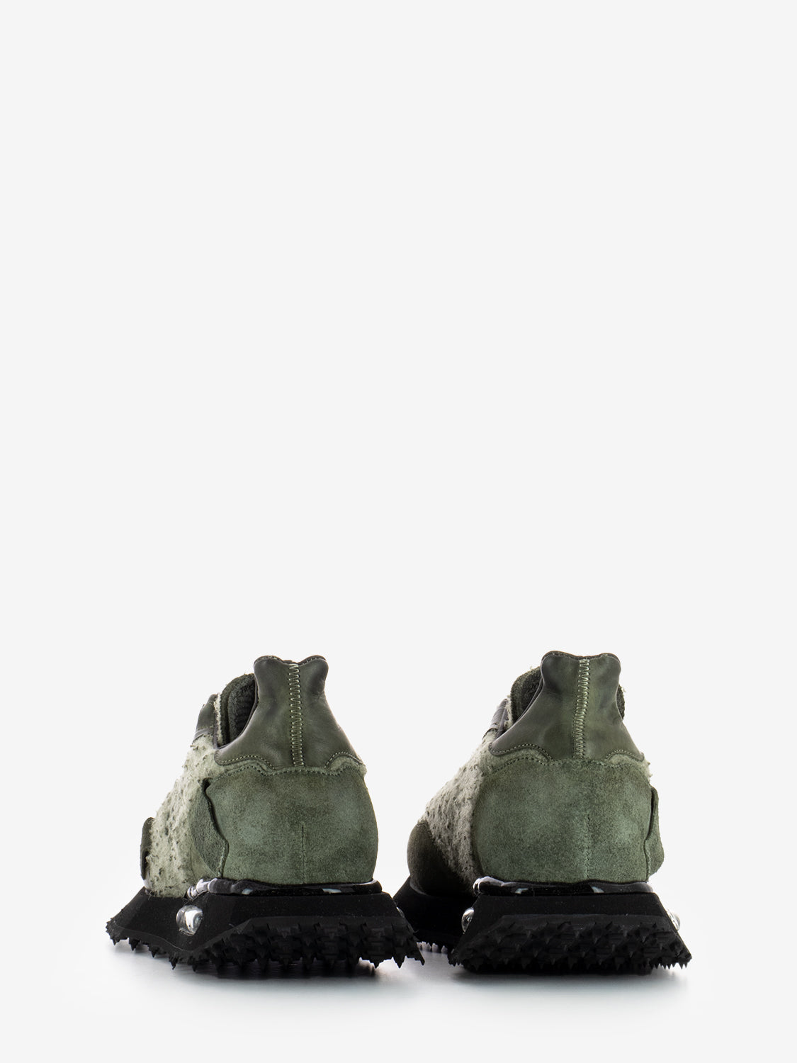 Space Race military green sneakers