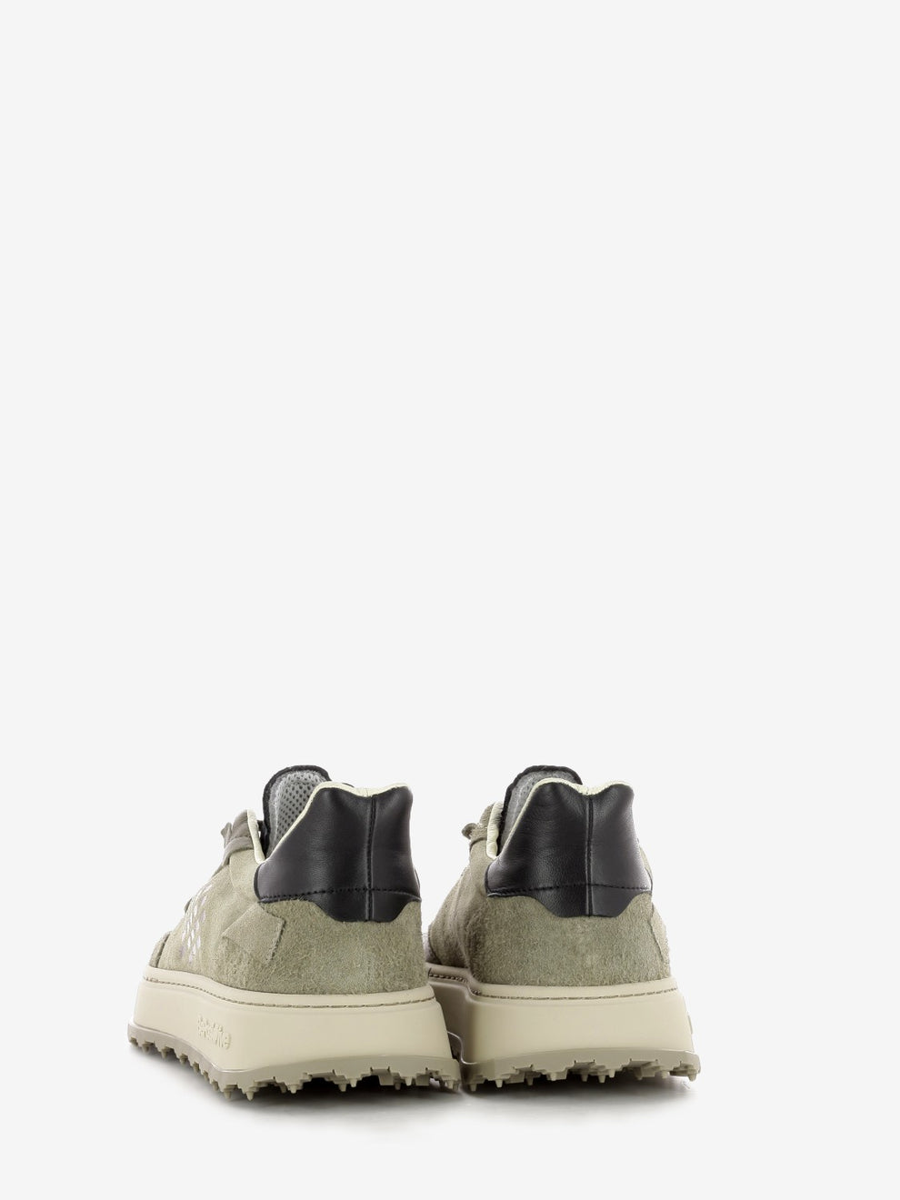 Sneakers Wing pelle e suede military / dark brown