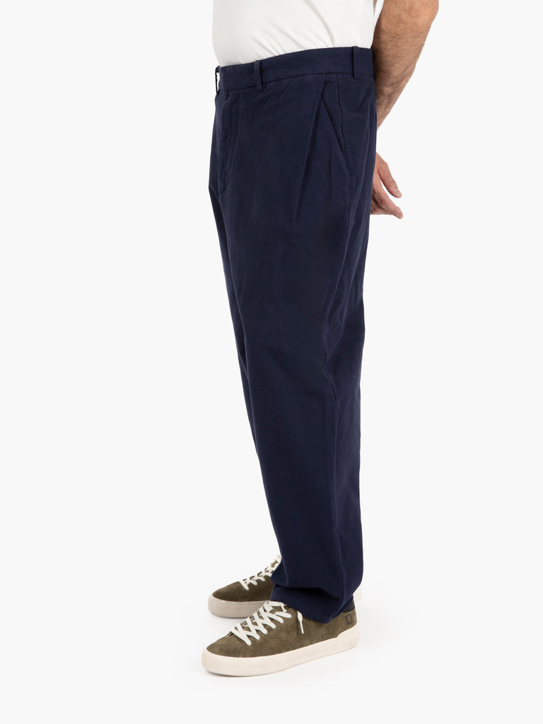 BEAUCOUP - Pantaloni Pam in fustagno navy