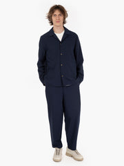 BEAUCOUP - Pantaloni Pam in misto lana navy