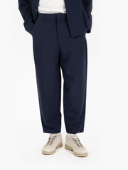 BEAUCOUP - Pantaloni Pam in misto lana navy