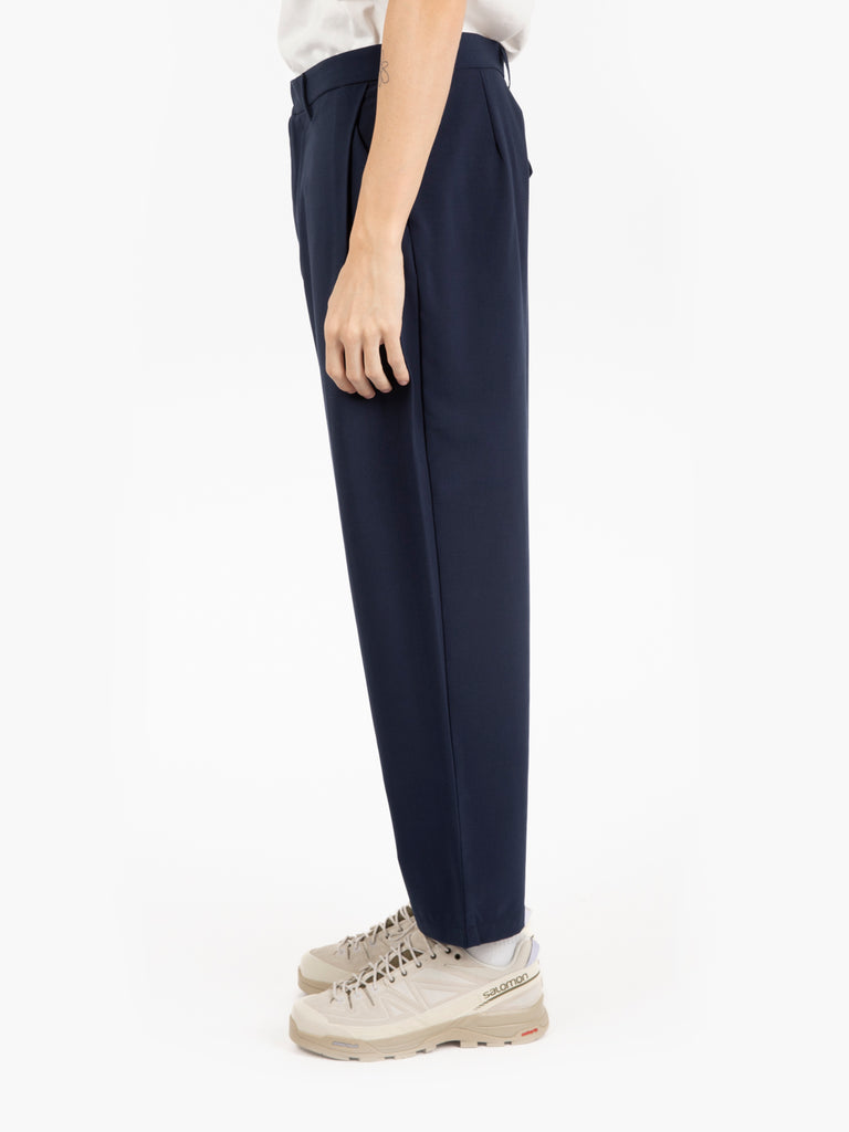 BEAUCOUP - Pantaloni Pam in misto lana navy