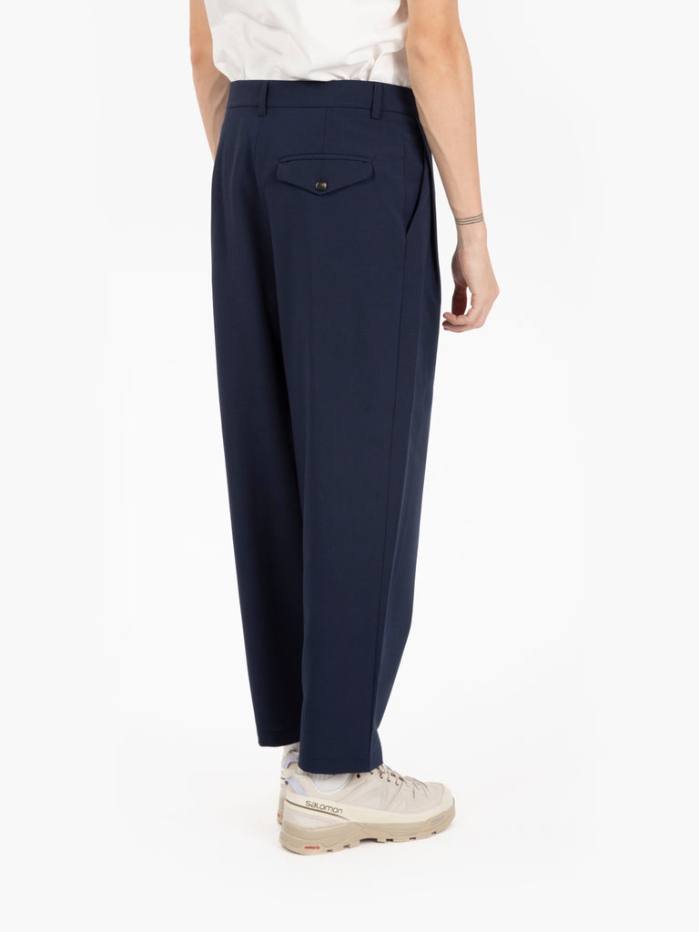 BEAUCOUP - Pantaloni Pam in misto lana navy