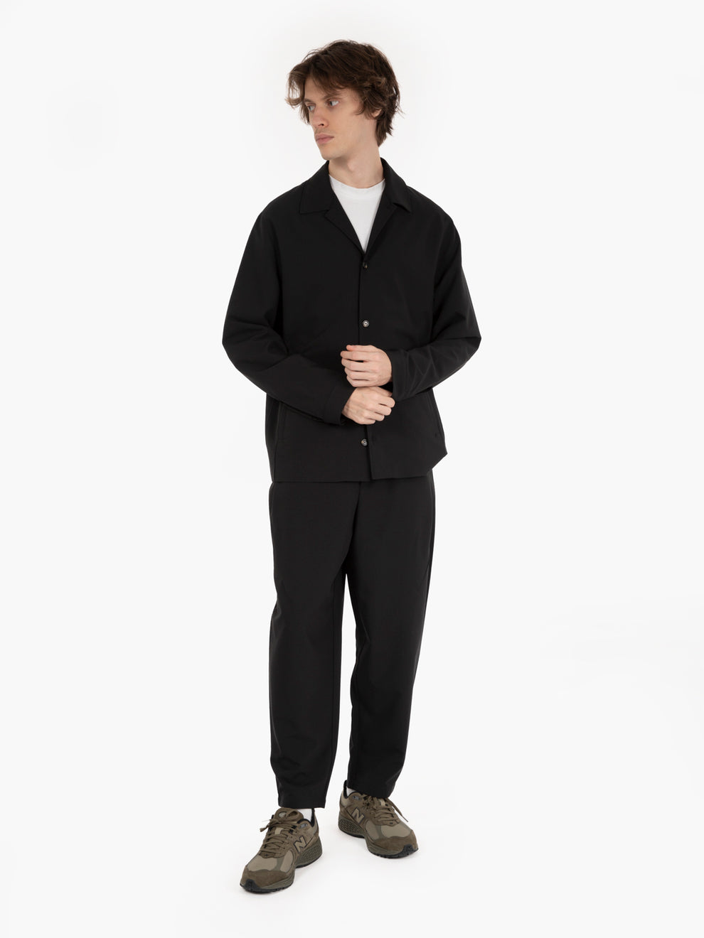 Pantaloni Pam in misto lana neri