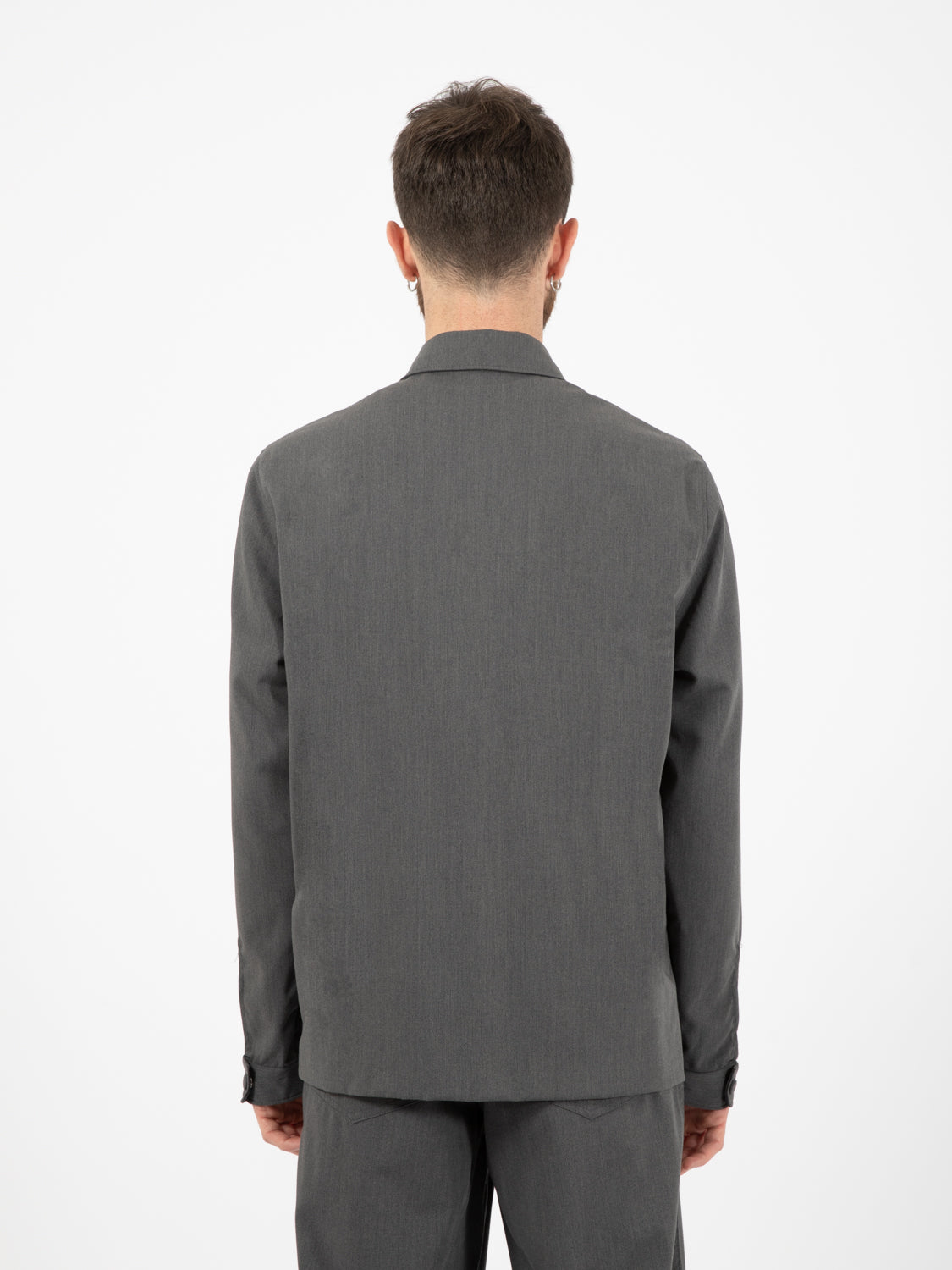 Anthracite Cotton Shirt Jacket