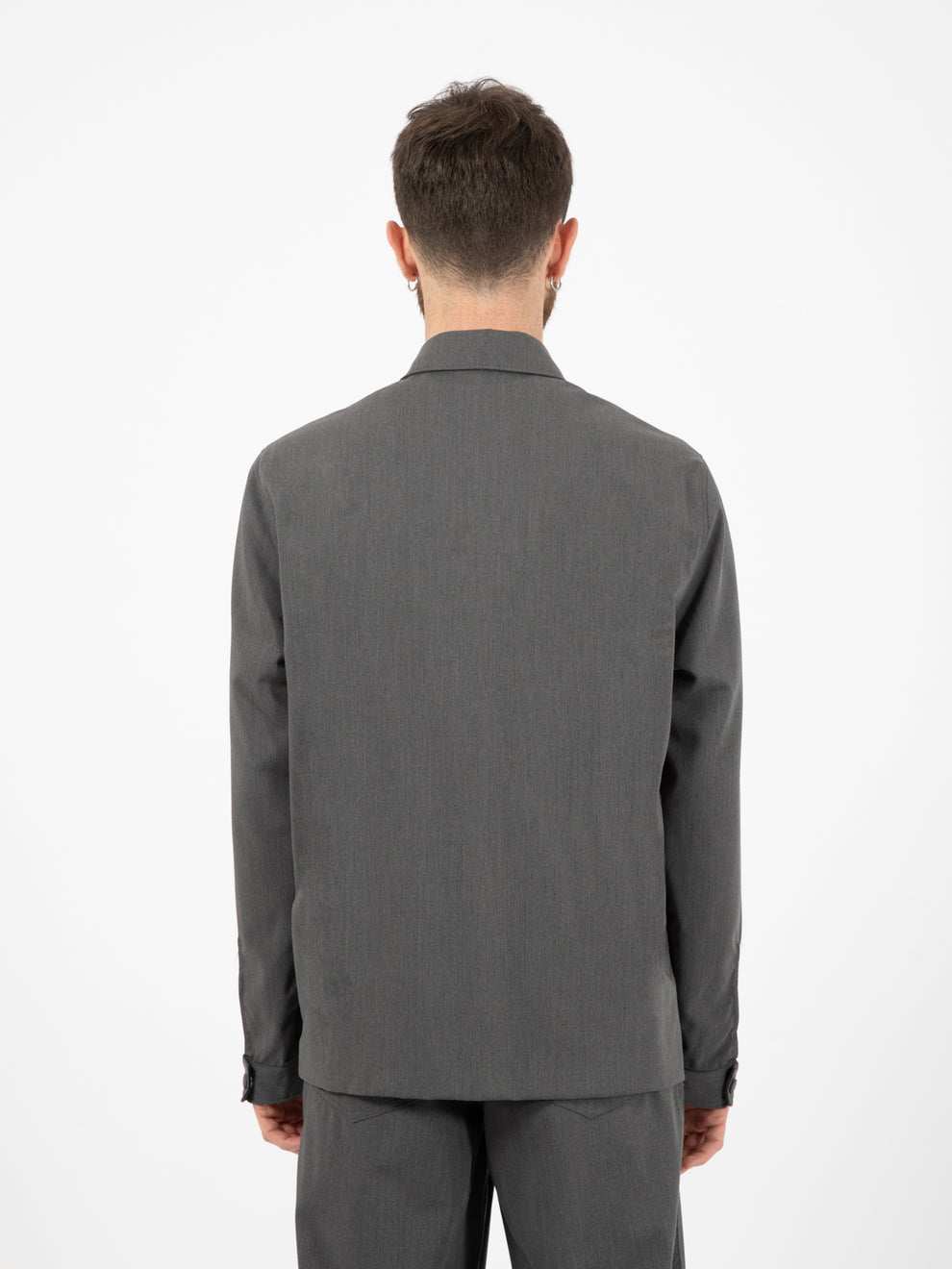 Anthracite Cotton Shirt Jacket