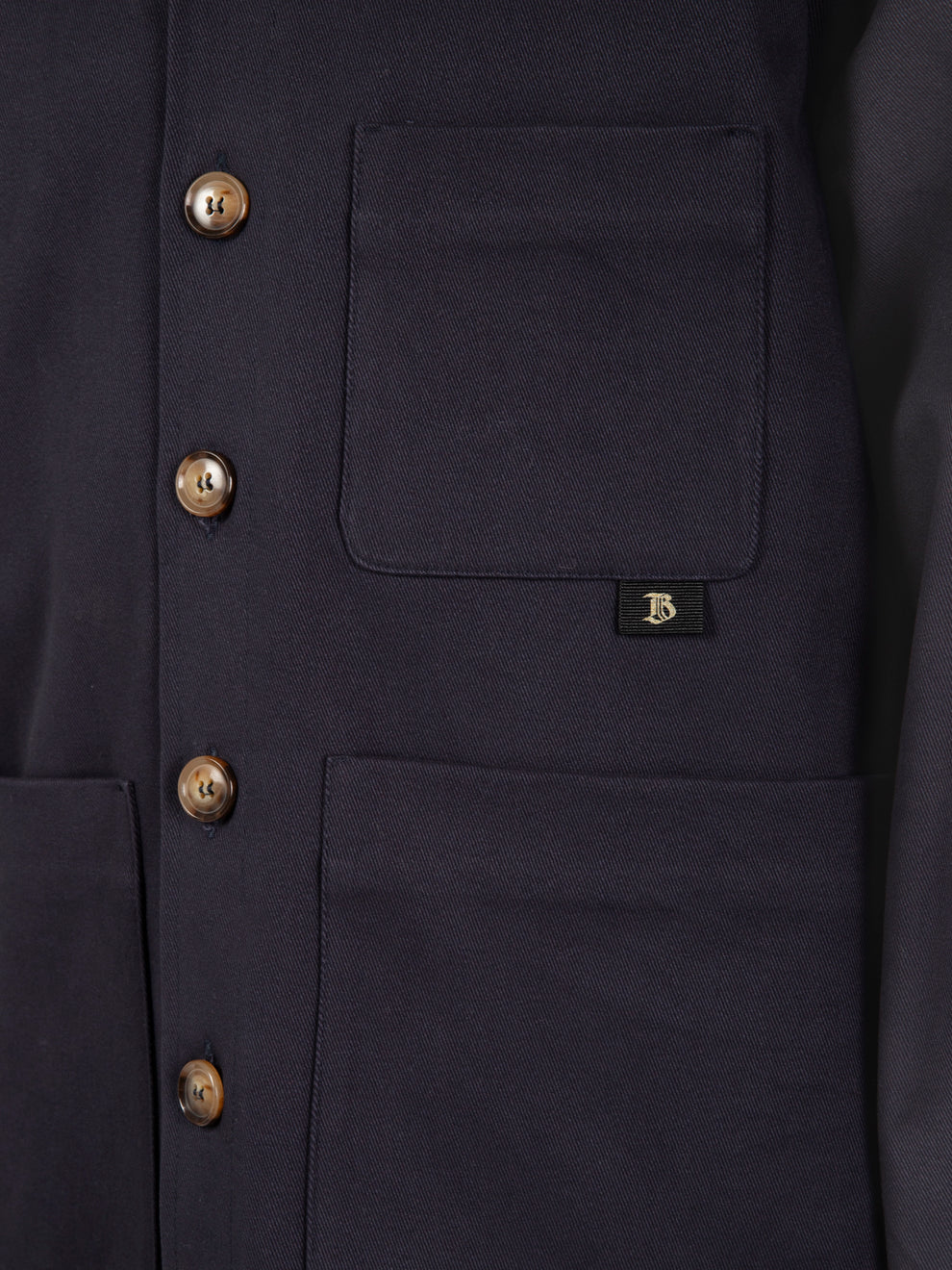 Dark blue cotton shirt jacket